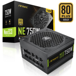 Antec 安钛克 NE750 金牌 电脑机箱电源750W（双8pin/全日系电容/无声静音）