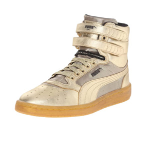 PUMA 彪马 Sky II HI Metallic 女士运动板鞋 金色 38