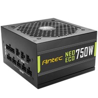 Antec 安钛克 NE750金牌全模组/全日系电解电容/寿命更持久/支持风扇启停/8pin750W