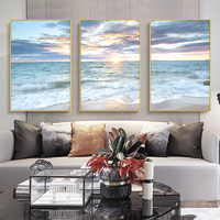 现代简约客厅装饰画风景壁画北欧沙发背景墙画卧室水晶挂画免打孔