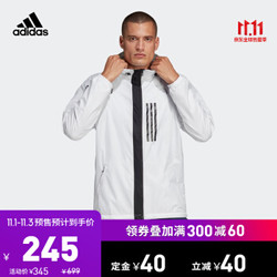 阿迪达斯官方 adidas W.N.D. JKT FL男子运动型格梭织夹克DZ0054 白 A/M(175/96A)