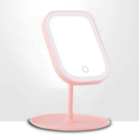 台式便携折叠化妆镜带灯网红LED梳妆镜  无灯款
