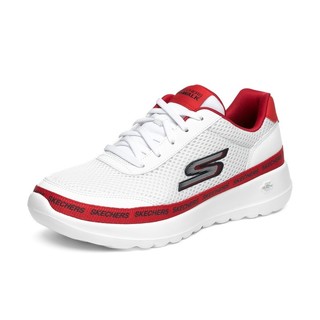 SKECHERS 斯凯奇 Go Walk Joy 中性休闲运动鞋 124088/WRD 白色/红色 35