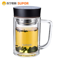 SUPOR 苏泊尔 双层玻璃把手杯 410ml