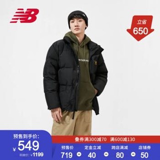 New Balance NB官方2020新款男款AMJ04346羽绒服拉链70%灰鸭绒保暖休闲羽绒服 BK L