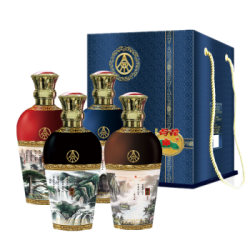 五粮液 52度浓香型白酒 三山五岳500ML*4瓶