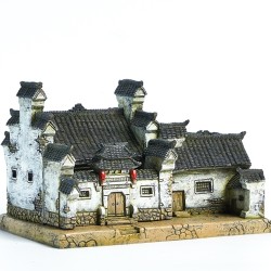 SOFT MOON 正月娇 徽派小屋 中式禅意复古花盆 小号 19.5*12.5*12cm