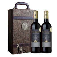法国原瓶原装进口红酒 HJ干红葡萄酒 双支礼盒装 双支礼盒装