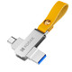 柯达(Kodak) 64GB Type-C USB3.1 U盘 触动系列K243C 银色 全金属 双接口 手机电脑两用U盘 *3件