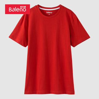 班尼路（Baleno）T恤男 夏季棉质圆领短袖上衣宽松打底衫男情侣款 88902284 R12 S *2件
