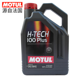 摩特 (MOTUL)H-TECH 100 PLUS 全合成机油润滑油0W-40 SN级 4L