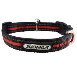 索米拉(Suomila)狗狗项圈反光潜水料脖圈颈圈夜光猫脖套链绳宠物用品泰迪中小型犬 S码红色 *2件