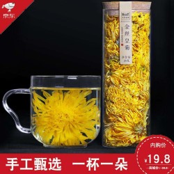 陌上花开 菊花茶金丝皇菊一朵一杯黄大菊花