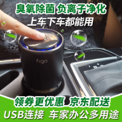 新升级负离子臭氧2合1车载空气净化器 上车负离子净化+下车臭氧除味,内置电池,有效去除甲醛异味烟味