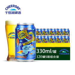 千岛湖啤酒乐享时光拉罐330ml*24听 120听5箱装