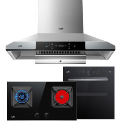 华帝(VATTI)i11106+49B+i13031欧式塔型抽油烟机燃气灶具二星消毒柜厨房三件套 蒸水自动清洗 (天然气)