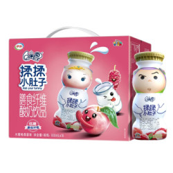 伊利 QQ星 揉揉小肚子膳食纤维酸奶饮品 水蜜桃桑葚味180ml*16盒/箱 低糖低脂 儿童风味发酵乳 *2件