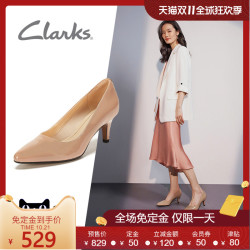 clarks其乐女鞋2020经典仙女风通勤猫跟高跟单鞋优雅