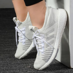 阿迪达斯PulseBOOST HD男女运动缓震透气跑鞋FU7344