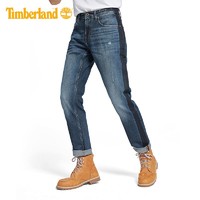 Timberland添柏岚男装20新款休闲破洞弹力锥形牛仔裤|A2CDG