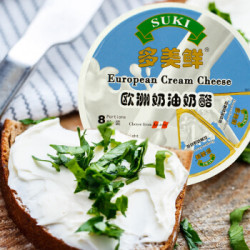 多美鲜SUKI 奶油奶酪 140g*2 欧洲进口 再制干酪 早餐面包 蛋糕甜品 烘焙 *16件