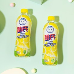 酷氏 白猫柠檬无糖苏打水气泡水 480ml*6瓶