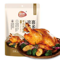 恒慧 老北京烧鸡 500g 真空包装 开袋即食 熟食鸡肉 *3件