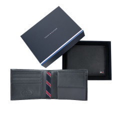 TOMMY HILFIGER 男士真皮零钱钱包皮夹 AM0AM00651