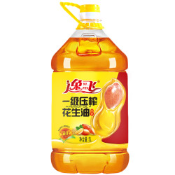 逸飞 特香一级压榨纯花生油5L 食用油 *2件