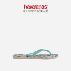Havaianas哈唯纳 Slim Retro 2020哈瓦那波点印花ins女外穿人字拖 7668-荧光绿/印花 适合 33-34码