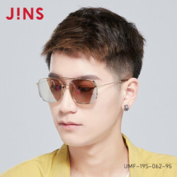 JINS睛姿19款金属时尚大框方框男女太阳镜墨镜防紫外线UMF19S062 96银色