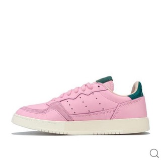 adidas 阿迪达斯 女士皮革系带低帮休闲鞋 Pink 36.5