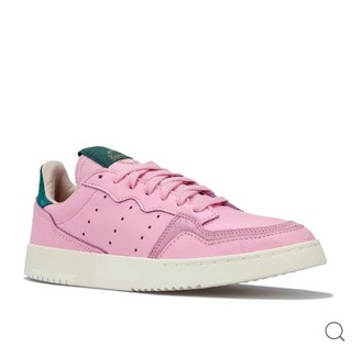 adidas 阿迪达斯 女士皮革系带低帮休闲鞋 Pink 36.5