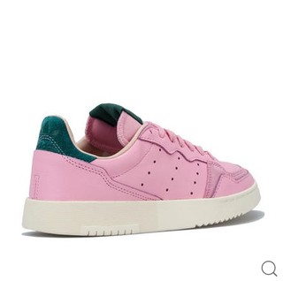 adidas 阿迪达斯 女士皮革系带低帮休闲鞋 Pink 36.5