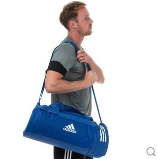 adidas 阿迪达斯 男士单肩斜挎包 蓝色/白色 中号