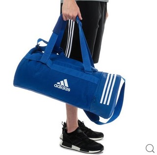 adidas 阿迪达斯 男士单肩斜挎包 蓝色/白色 中号