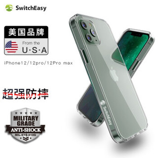 SwitchEasy 苹果12pro手机壳iPhone12透明手机套6.1英寸防摔手机保护壳全包软壳水晶系列 透明