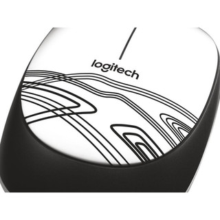 logitech 罗技 M105 有线鼠标 1000DPI 清新白