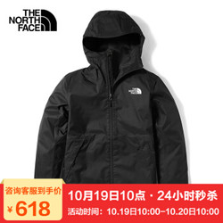 TheNorthFace北面冲锋衣男单层20秋冬上新户外防风防水外套4NEL JK3/黑色 XL/180