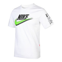 NIKE 耐克 男士运动T恤 CW0385-100 白绿