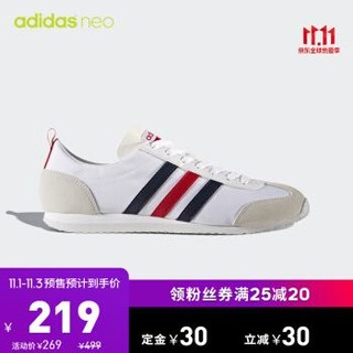 阿迪达斯 adidas neo 男子 VS JOG 休闲鞋 BB9678 白色/蓝色/红色