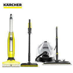 KARCHER卡赫 电动拖把拖地机蒸汽拖把多功能清洁机家车两用无线吸尘器 家庭深度清洁套装VC4i+FC5+SC4