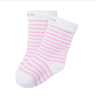 Bornbay 贝贝怡 204P2299 婴儿透气保暖袜子三双装 淡粉 3-12个月