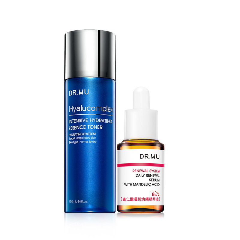 DR.WU 达尔肤 保湿护肤套装 2件套(玻尿酸新款水150ml+杏仁酸8%15ml)