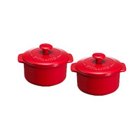 ZWILLING 双立人 圆形陶瓷小炖锅 红色 2个装