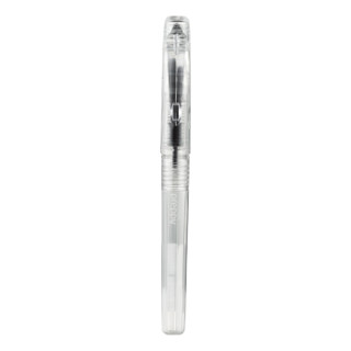日本白金钢笔PSQC400透明示范彩墨学生成人钢笔男女学生用透明钢笔全透明杆钢笔细字F 透明钢笔1支+1个吸墨器 *5件