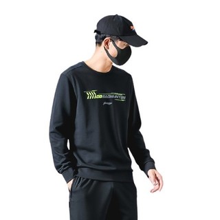 LI-NING 李宁 男士运动卫衣/套头衫 AWDPE19-1234 黑色 M