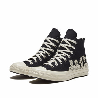 CONVERSE 匡威 Chuck 70 中性运动帆布鞋 169082C 黑色/史酷比图案