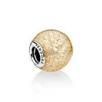 Pandora 796327EN146 金色闪烁球形925银串饰