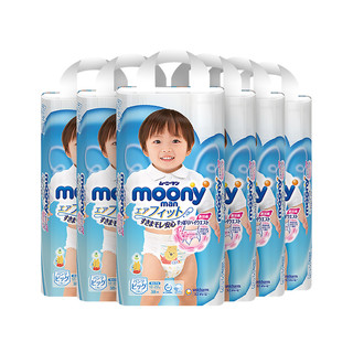 【直营】进口 日本Moony尤妮佳裤型纸尿裤 XL38*6 男